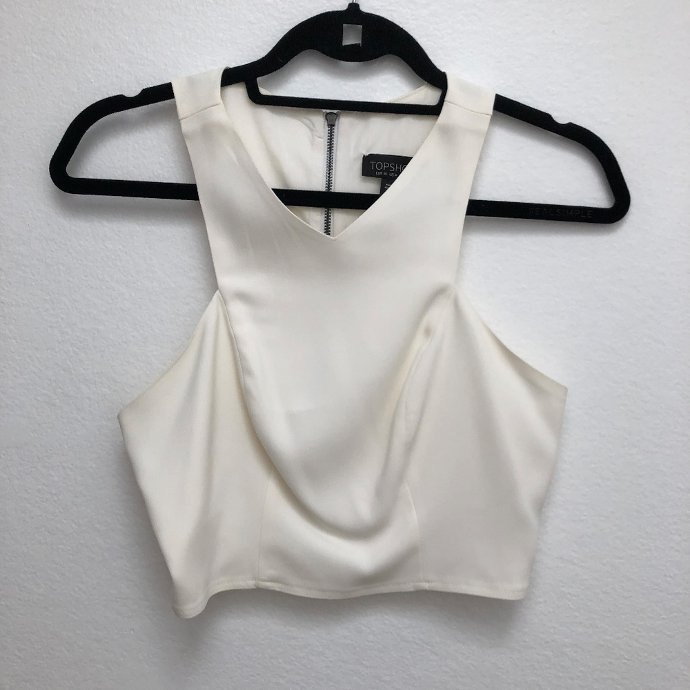 TOPSHOP V neck crop top